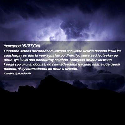 Picture 02 - Yexesqeel 16:37 SOM - Haddaba sidaas daraaddeed waxaan soo wada ururin - Bible Verse Picture