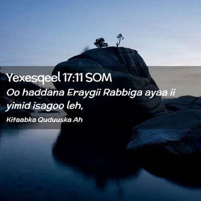 Picture 02 - Yexesqeel 17:11 SOM - Oo haddana Eraygii Rabbiga ayaa ii yimid isagoo - Bible Verse Picture