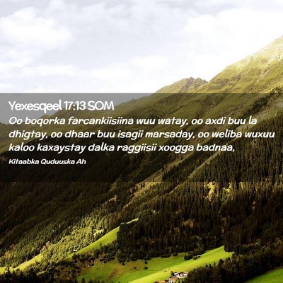 Picture 02 - Yexesqeel 17:13 SOM - Oo boqorka farcankiisiina wuu watay, oo axdi buu - Bible Verse Picture