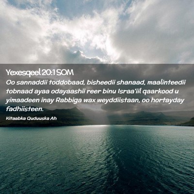 Picture 02 - Yexesqeel 20:1 SOM - Oo sannaddii toddobaad, bisheedii shanaad, - Bible Verse Picture