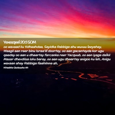 Picture 02 - Yexesqeel 20:5 SOM - oo waxaad ku tidhaahdaa, Sayidka Rabbiga ahu - Bible Verse Picture