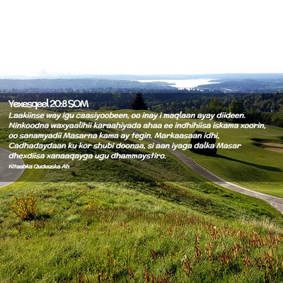 Picture 02 - Yexesqeel 20:8 SOM - Laakiinse way igu caasiyoobeen, oo inay i maqlaan - Bible Verse Picture