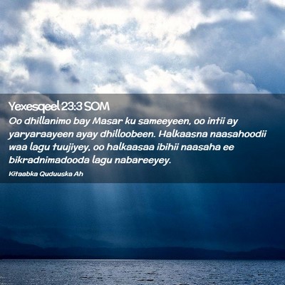 Picture 02 - Yexesqeel 23:3 SOM - Oo dhillanimo bay Masar ku sameeyeen, oo intii ay - Bible Verse Picture