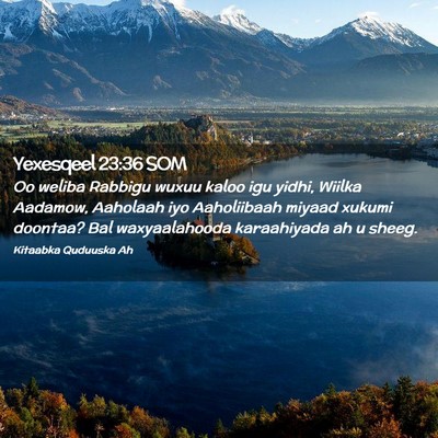 Picture 02 - Yexesqeel 23:36 SOM - Oo weliba Rabbigu wuxuu kaloo igu yidhi, Wiilka - Bible Verse Picture