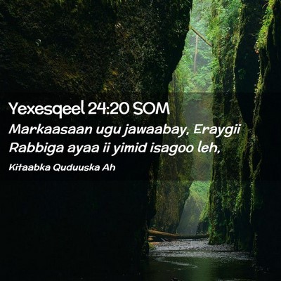 Picture 02 - Yexesqeel 24:20 SOM - Markaasaan ugu jawaabay, Eraygii Rabbiga ayaa ii - Bible Verse Picture