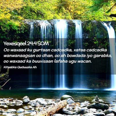 Picture 02 - Yexesqeel 24:4 SOM - Oo waxaad ku gurtaan cadcadka, xataa cadcadka - Bible Verse Picture