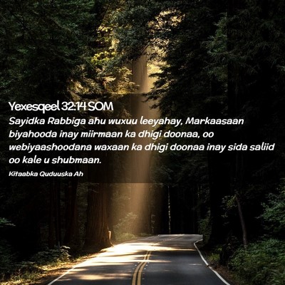 Picture 02 - Yexesqeel 32:14 SOM - Sayidka Rabbiga ahu wuxuu leeyahay, Markaasaan - Bible Verse Picture