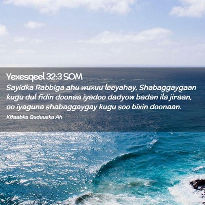 Picture 02 - Yexesqeel 32:3 SOM - Sayidka Rabbiga ahu wuxuu leeyahay, Shabaggaygaan - Bible Verse Picture