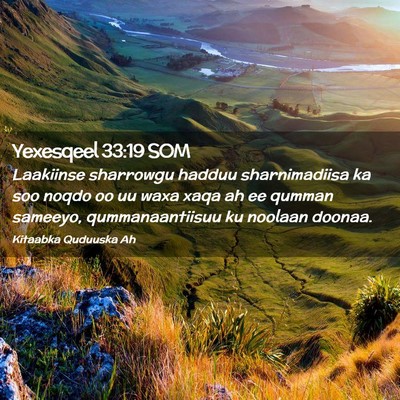 Picture 02 - Yexesqeel 33:19 SOM - Laakiinse sharrowgu hadduu sharnimadiisa ka soo - Bible Verse Picture
