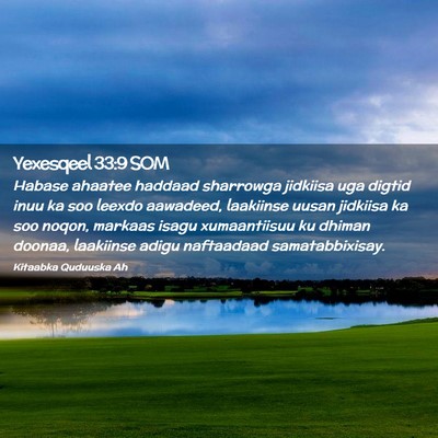 Picture 02 - Yexesqeel 33:9 SOM - Habase ahaatee haddaad sharrowga jidkiisa uga - Bible Verse Picture