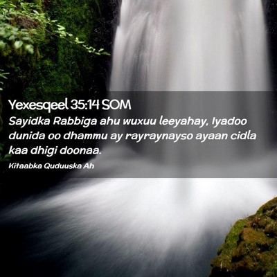Picture 02 - Yexesqeel 35:14 SOM - Sayidka Rabbiga ahu wuxuu leeyahay, Iyadoo dunida - Bible Verse Picture