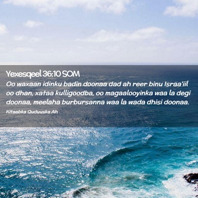 Picture 02 - Yexesqeel 36:10 SOM - Oo waxaan idinku badin doonaa dad ah reer binu - Bible Verse Picture