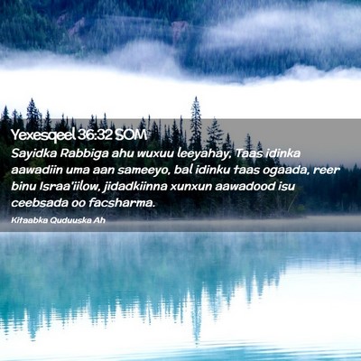 Picture 02 - Yexesqeel 36:32 SOM - Sayidka Rabbiga ahu wuxuu leeyahay, Taas idinka - Bible Verse Picture