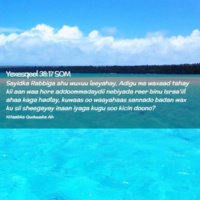 Picture 02 - Yexesqeel 38:17 SOM - Sayidka Rabbiga ahu wuxuu leeyahay, Adigu ma - Bible Verse Picture