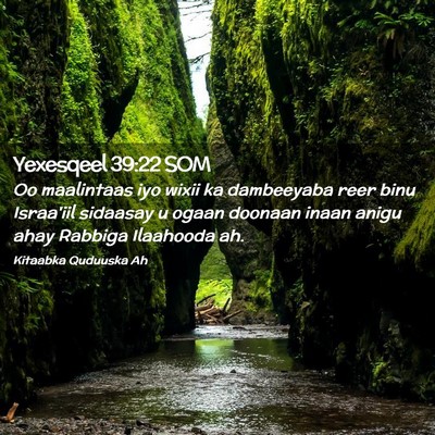 Picture 02 - Yexesqeel 39:22 SOM - Oo maalintaas iyo wixii ka dambeeyaba reer binu - Bible Verse Picture