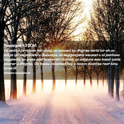 Picture 02 - Yexesqeel 4:3 SOM - Oo weliba birdaawe soo qaad, oo waxaad ka dhigtaa - Bible Verse Picture