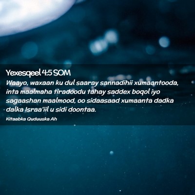 Picture 02 - Yexesqeel 4:5 SOM - Waayo, waxaan ku dul saaray sannadihii - Bible Verse Picture