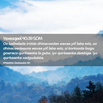 Picture 02 - Yexesqeel 40:39 SOM - Oo balbalada iridda dhinaceedan waxaa yiil laba - Bible Verse Picture