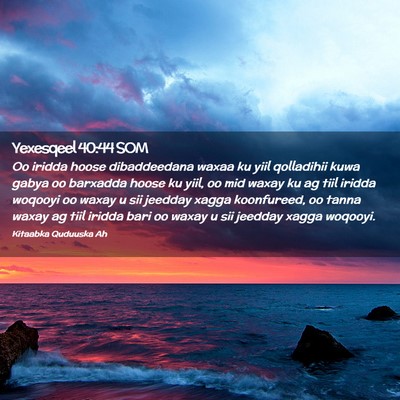 Picture 02 - Yexesqeel 40:44 SOM - Oo iridda hoose dibaddeedana waxaa ku yiil - Bible Verse Picture