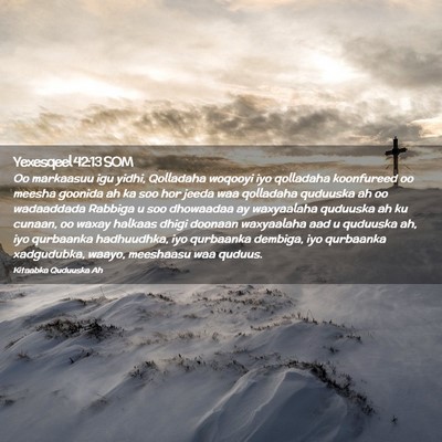 Picture 02 - Yexesqeel 42:13 SOM - Oo markaasuu igu yidhi, Qolladaha woqooyi iyo - Bible Verse Picture