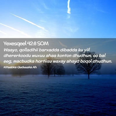 Picture 02 - Yexesqeel 42:8 SOM - Waayo, qolladihii barxadda dibadda ku yiil - Bible Verse Picture