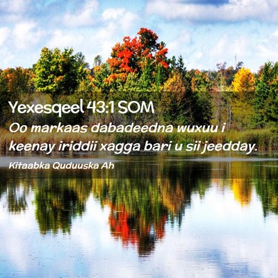 Picture 02 - Yexesqeel 43:1 SOM - Oo markaas dabadeedna wuxuu i keenay iriddii - Bible Verse Picture