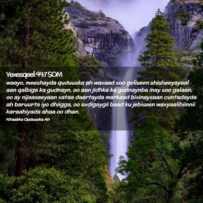 Picture 02 - Yexesqeel 44:7 SOM - waayo, meeshayda quduuska ah waxaad soo geliseen - Bible Verse Picture