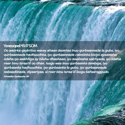 Picture 02 - Yexesqeel 45:17 SOM - Oo amiirka qaybtiisu waxay ahaan doontaa inuu - Bible Verse Picture