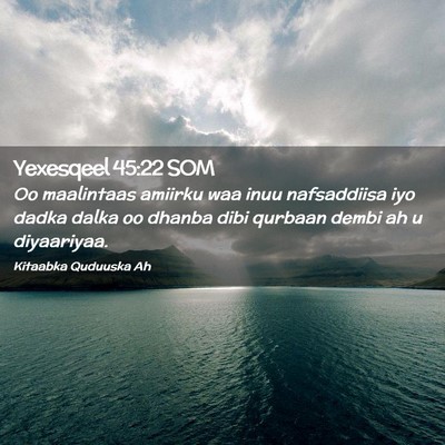 Picture 02 - Yexesqeel 45:22 SOM - Oo maalintaas amiirku waa inuu nafsaddiisa iyo - Bible Verse Picture