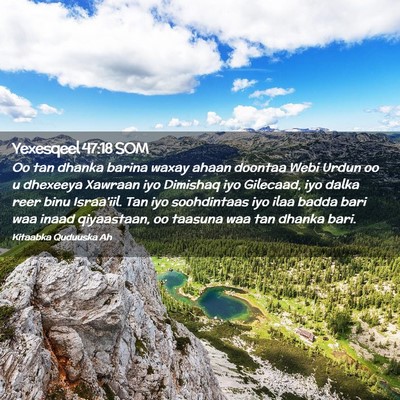 Picture 02 - Yexesqeel 47:18 SOM - Oo tan dhanka barina waxay ahaan doontaa Webi - Bible Verse Picture