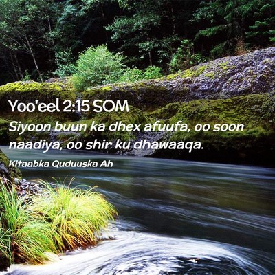 Picture 02 - Yoo'eel 2:15 SOM - Siyoon buun ka dhex afuufa, oo soon naadiya, oo - Bible Verse Picture