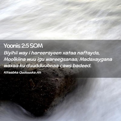 Picture 02 - Yoonis 2:5 SOM - Biyihii way i hareerayeen xataa naftayda, - Bible Verse Picture