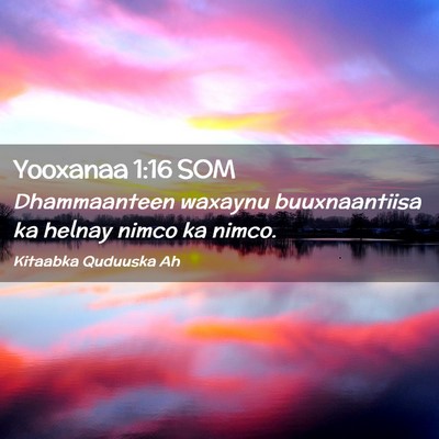 Picture 02 - Yooxanaa 1:16 SOM - Dhammaanteen waxaynu buuxnaantiisa ka helnay - Bible Verse Picture