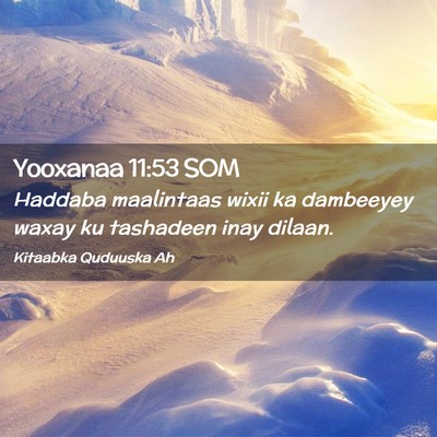 Picture 02 - Yooxanaa 11:53 SOM - Haddaba maalintaas wixii ka dambeeyey waxay ku - Bible Verse Picture