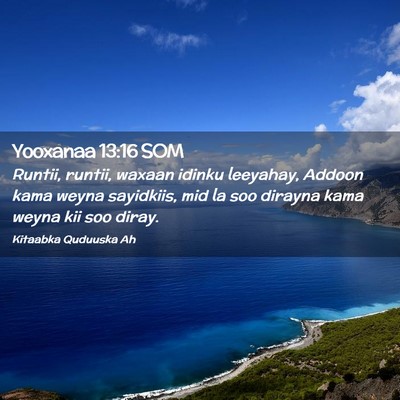 Picture 02 - Yooxanaa 13:16 SOM - Runtii, runtii, waxaan idinku leeyahay, Addoon - Bible Verse Picture