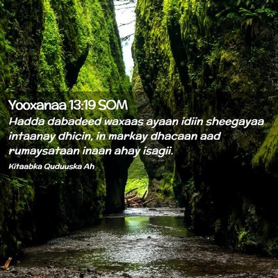 Picture 02 - Yooxanaa 13:19 SOM - Hadda dabadeed waxaas ayaan idiin sheegayaa - Bible Verse Picture