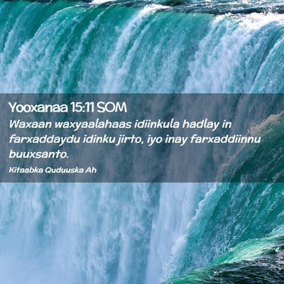 Picture 02 - Yooxanaa 15:11 SOM - Waxaan waxyaalahaas idiinkula hadlay in - Bible Verse Picture