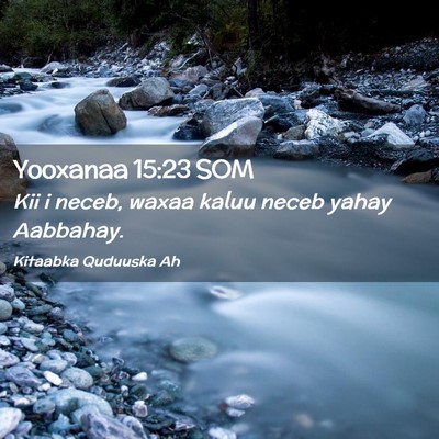 Picture 02 - Yooxanaa 15:23 SOM - Kii i neceb, waxaa kaluu neceb yahay - Bible Verse Picture
