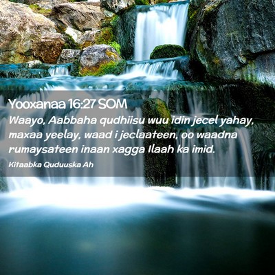 Picture 02 - Yooxanaa 16:27 SOM - Waayo, Aabbaha qudhiisu wuu idin jecel yahay, - Bible Verse Picture