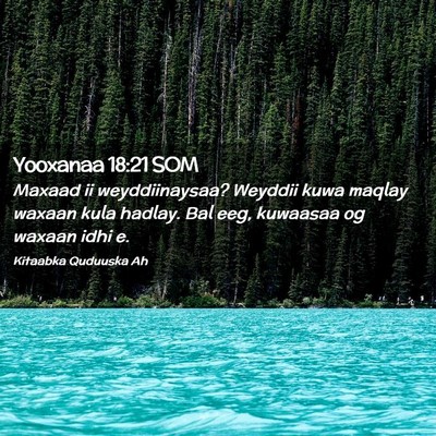Picture 02 - Yooxanaa 18:21 SOM - Maxaad ii weyddiinaysaa? Weyddii kuwa maqlay - Bible Verse Picture