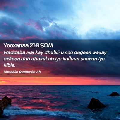 Picture 02 - Yooxanaa 21:9 SOM - Haddaba markay dhulkii u soo degeen waxay arkeen - Bible Verse Picture