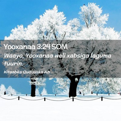Picture 02 - Yooxanaa 3:24 SOM - Waayo, Yooxanaa weli xabsiga laguma - Bible Verse Picture