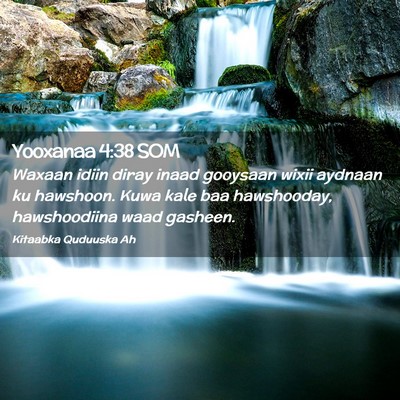 Picture 02 - Yooxanaa 4:38 SOM - Waxaan idiin diray inaad gooysaan wixii aydnaan - Bible Verse Picture
