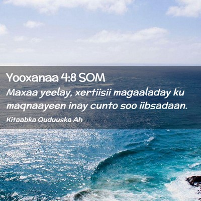 Picture 02 - Yooxanaa 4:8 SOM - Maxaa yeelay, xertiisii magaaladay ku maqnaayeen - Bible Verse Picture