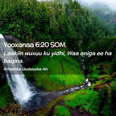 Picture 02 - Yooxanaa 6:20 SOM - Laakiin wuxuu ku yidhi, Waa aniga ee ha - Bible Verse Picture