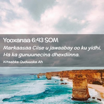 Picture 02 - Yooxanaa 6:43 SOM - Markaasaa Ciise u jawaabay oo ku yidhi, Ha ka - Bible Verse Picture