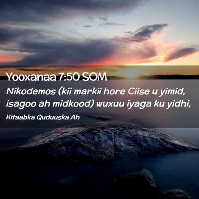 Picture 02 - Yooxanaa 7:50 SOM - Nikodemos (kii markii hore Ciise u yimid, isagoo - Bible Verse Picture