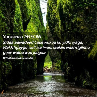 Picture 02 - Yooxanaa 7:6 SOM - Sidaa aawadeed Ciise wuxuu ku yidhi iyaga, - Bible Verse Picture
