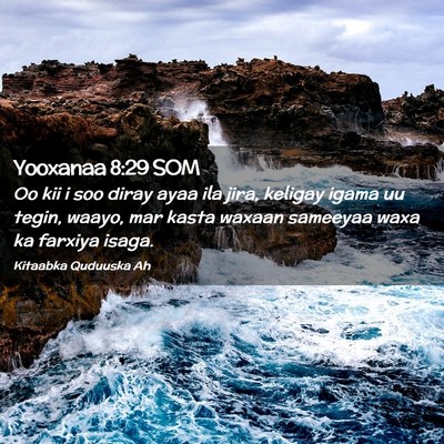 Picture 02 - Yooxanaa 8:29 SOM - Oo kii i soo diray ayaa ila jira, keligay igama - Bible Verse Picture