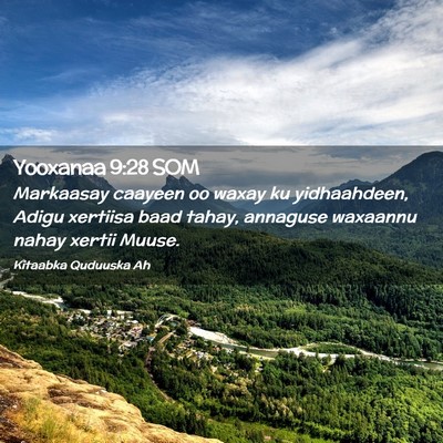 Picture 02 - Yooxanaa 9:28 SOM - Markaasay caayeen oo waxay ku yidhaahdeen, Adigu - Bible Verse Picture